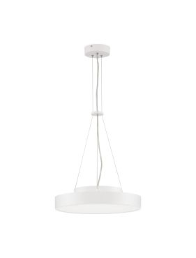 Nova Luce Perfect Profile - lampe suspendue sur télécommande - Ø 40 x 120 cm - 24W LED dimmable inclus - 2700K-6000K - blanc