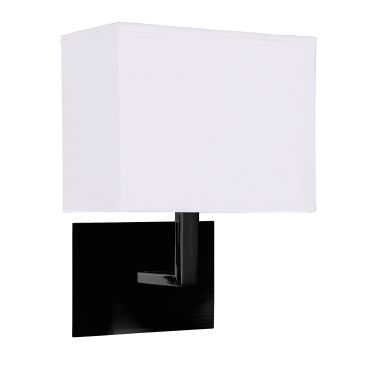 Searchlight Hotel - applique murale - 20 x 26 cm - noir et blanc mat