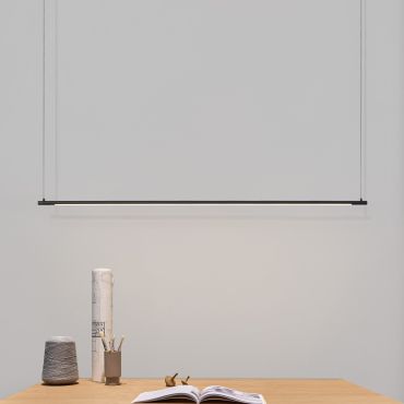 Nova Luce Elettra - lampe suspendue - 120 x 7 x 150 cm - 20W LED inclus - noir sable