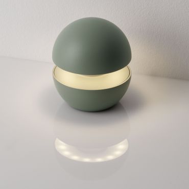 Nova Luce Puk - source lumineuse portable rechargeable - Ø 10 x 11,4 cm - 2W dimmable LED inclus - IP54 - vert sauge