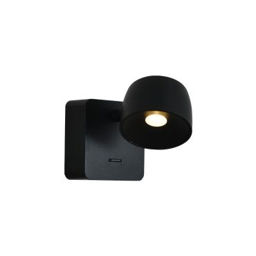 VK Lighting Pop - applique murale - 8 x 8 x 11,7 cm - 5,8W LED inclus - noir