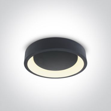 ONE Light LED Decorative Plafo Round - plafonnier - Ø 45,5 x 13,2 cm - 32W LED inclus - anthracite - couleur de lumière réglable