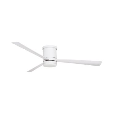 Nova Luce Silky - ventilateur de plafond avec lumière et télécommande - Ø 132 x 25 cm - 18W LED inclus - blanc mat