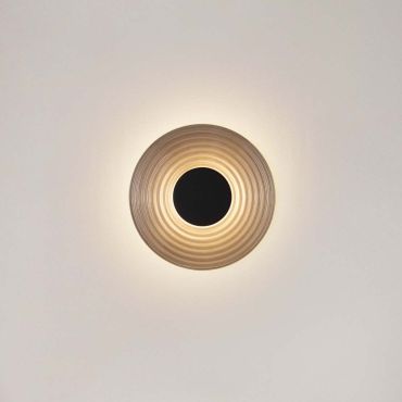 Nova Luce Nous - applique murale - Ø 30 x 30 cm - 8W LED inclus - noir nickel