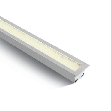 ONE Light UGR19 Profils linéaires LED encastrés - plafonniers encastrés - 121 x 5 x 5,5 cm - 40W LED inclus - blanc - couleur de lumière blanc chaud