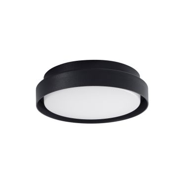 Nova Luce Oliver - plafonnier d'extérieur - Ø 27 x 7 cm - 20W LED inclus - IP65 - noir sable
