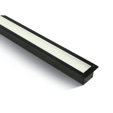 ONE Light UGR19 Profils linéaires LED encastrés - plafonnier encastré - 121 x 5 x 5,5 cm - 40W LED inclus - noir - couleur de lumière blanche