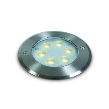 ONE Light LED Underwater Range - spot LED sous-marin - Ø 150 mm, Ø 140 mm encastrable - 6W LED dimmable inclus - IP68 - laiton brossé - couleur de lumière blanc chaud
