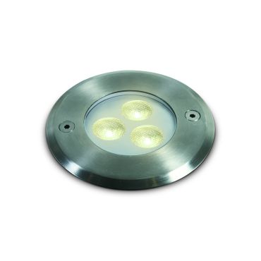 ONE Light LED Underwater Range - projecteur sous-marin à LED - Ø 100 mm, Ø 88 mm encastrable - 3 x 1W LED dimmable inclus - IP68 - acier inoxydable - couleur de lumière blanche