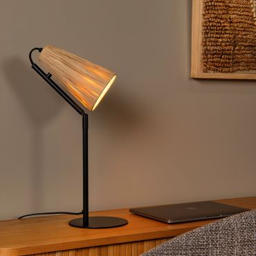 Lucide Bensen - lampe à poser - 16 x 20,3 x 51,5 cm - naturel