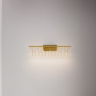 Nova Luce Stellar - applique murale - 67 x 20 x 10 cm - 11W dimmable LED inclus - doré