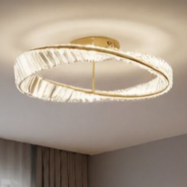 Nova Luce Aurelia - plafonnier - Ø 60 x 15 cm - 35W LED dimmable inclus - or