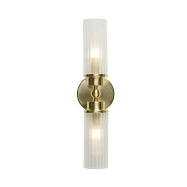 Searchlight Imperial - applique murale - 10 x 37 cm - IP44 - laiton satiné et transparent