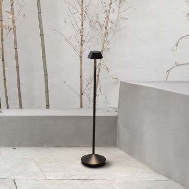 Nova Luce Arion - lampe de jardin - Ø 11 x 50 cm - 4W LED inclus - IP65 - anthracite foncé