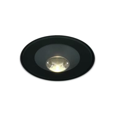 ONE Light Trimless Inground Range - spot sol extérieur - Ø 98 mm, Ø 136 mm à encastrer - 6W LED inclus - IP67 - noir