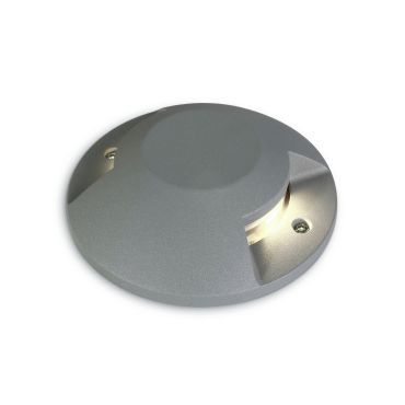 ONE Light Ground Surface Mounted Range - spot au sol - Ø 20 x 4,2 cm - 2 x 6W LED inclus - IP67 - gris