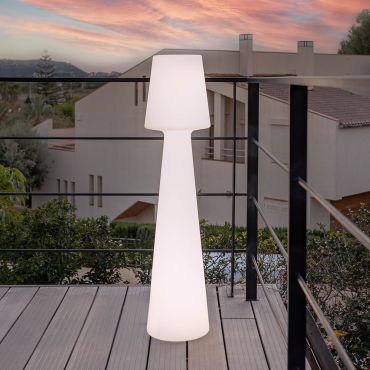 New Garden Lola 110 - lampadaire d'extérieur - Ø 26,5 x 110 cm - 16W LED inclus - IP65 - blanc - couleur de lumière blanc chaud