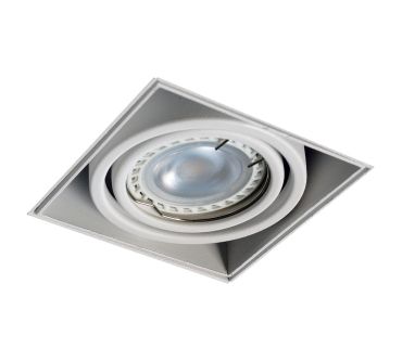Zuma Line Oneon DL50-1 - spot à encastrer avec hauteur de surface réglable - 88 x 88 mm, 89 x 89 mm taille d'encastrement - blanc