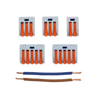 wago kit de connexion pour plaque de plafond avec 5 points lumineux