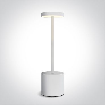 ONE Light Portable Table Lights - lampe de table rechargeable - Ø 8 x 29 cm - gradateur à 3 niveaux - 3W LED inclus - IP54 - blanc