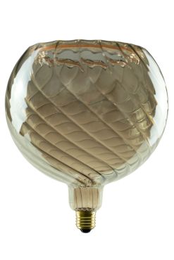Segula Ampoule LED - Floating Line Twisted - Ø 20 x 23 cm - E27 - 6W dimmable - 1900K - fumé