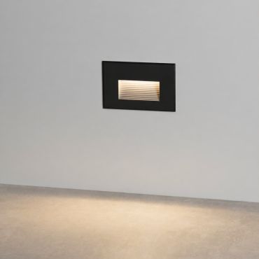 Nova Luce Polka - applique encastrée - 12 x 8 x 7,4 cm - 4W LED inclus - IP65 - noir sablé