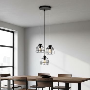 Lucide Filox - lampe suspendue - Ø 44,5 x 198 cm - noir