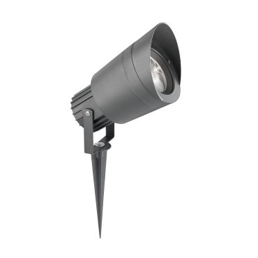 Nova Luce Inside - spot de sol sur pointe - 20 cm - IP54 - gris foncé