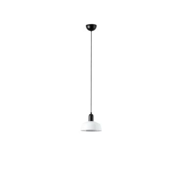 Faro Tatawin S - suspension - Ø 18,4 x 208,1 cm - noir satiné et blanc brillant