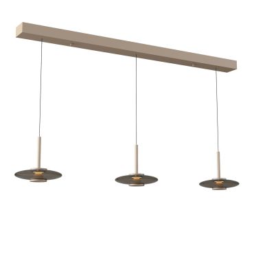 Artdelight Denver - lampe suspendue - 130 x 9 x 200 cm - 3 x 11W LED dimmable inclus - champagne