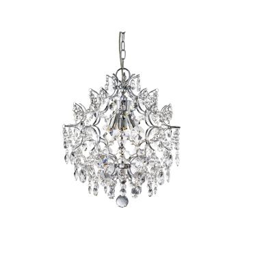 Searchlight Harrietta - lampe suspendue - Ø 38 x 175 cm - chrome