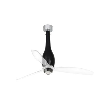 Faro Eterfan - ventilateur de plafond avec lumière et télécommande - Ø 128 cm - 17W LED inclus - noir et transparent