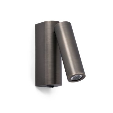 Faro Rob - applique murale avec interrupteur - 3,5 x 15,5 x 11 cm - 3W LED inclus - bronze
