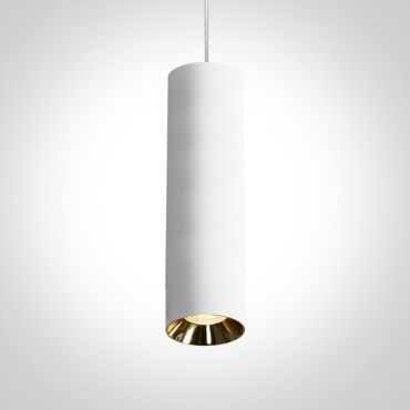 ONE Light Cylinder - lampe suspendue - Ø 7,5 x 240 cm - blanc
