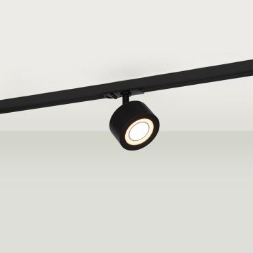 Nordlux Link Clyde - spot sur rail - Ø 8,5 x 10,5 cm - 3 niveaux de gradation - 4W LED inclus - 2700K - noir