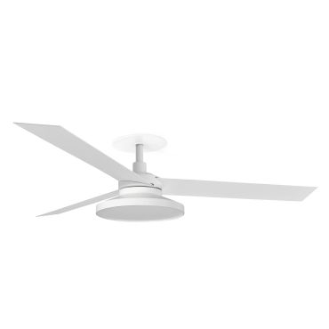 Faro Cruiser Tak 3 L - ventilateur de plafond avec lumière et rosace encastrée - Ø 132 cm - blanc mat - 2700K