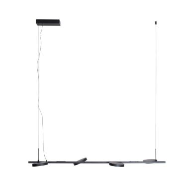 Maxlight Ibiza - lampe suspendue - 130 cm - 4 x 8W LED inclus - noir