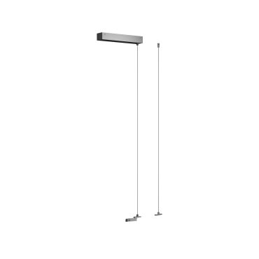 Lucide Linial - système de rail magnétique - kit de suspension avec câble et plaque de plafond - 30 x 8 x 200 cm - noir chrome mat