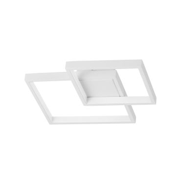 Nova Luce Porto - plafonnier - 32 x 32 x 6 cm - 19W LED inclus - blanc sable