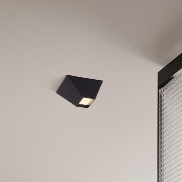 Nova Luce Utopia - plafonnier - 15 x 6,5 x 15 cm - 9W LED inclus - noir sablé