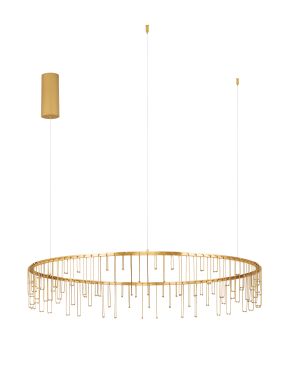 Nova Luce Stellar - lampe suspendue - Ø 100 x 150 cm - 36W dimmable LED inclus - doré