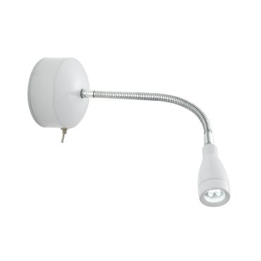 Searchlight LED Adjustable Wall Lights - applique murale avec interrupteur - 8 x 28,5 cm - 0,5W LED inclus - blanc