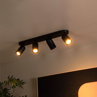 Lucide Punch - spot en saillie - 63 x 10 x 9,5 cm - noir