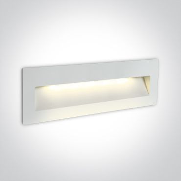 ONE Light Outdoor Dark Light Wall Recessed - applique murale encastrée - 22,5 x 7,5 x 5,5 cm - 7W LED inclus - IP65 - blanc