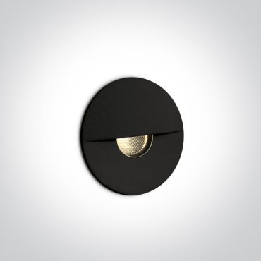 ONE Light Indoor/Outdoor Decorative Wall Recessed - applique murale encastrée - Ø 4,2 x 3,7 cm - 1W dimmable LED inclus - IP65 - noir