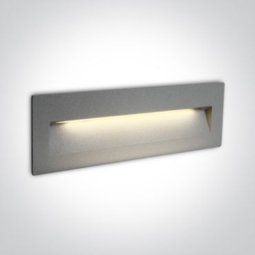 ONE Light Outdoor Dark Light Wall Recessed - applique murale encastrée - 22,5 x 7,5 x 5,5 cm - 7W LED inclus - IP65 - gris