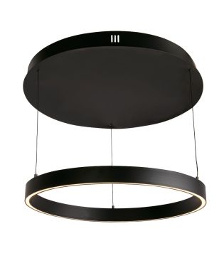 Searchlight Layla - lampe suspendue -Ø 64 x 190 cm - 29W dim-to-warm LED inclus - motion controlled - noir