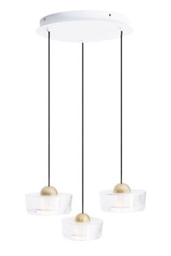 Maxlight Lipari - lampe suspendue - Ø 35 x 180 cm - 22W LED inclus - or brossé
