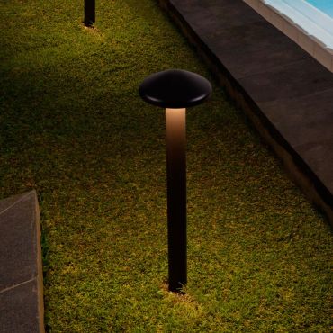 Nova Luce Nemo - lampe de jardin - Ø 11 x 40 cm - 5W LED inclus - IP65 - anthracite foncé