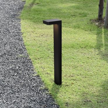 Nova Luce Poet - lampe de jardin - 13,5 x 65 x 10 cm - 8W LED inclus - IP65 - anthracite foncé